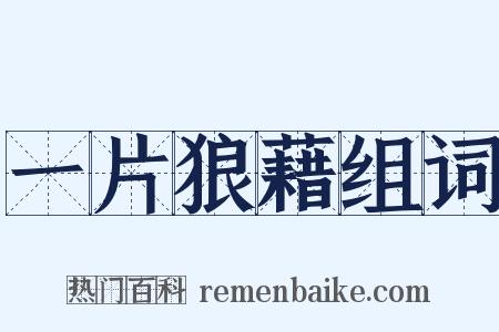 一片狼藉组词是什么意思的图片